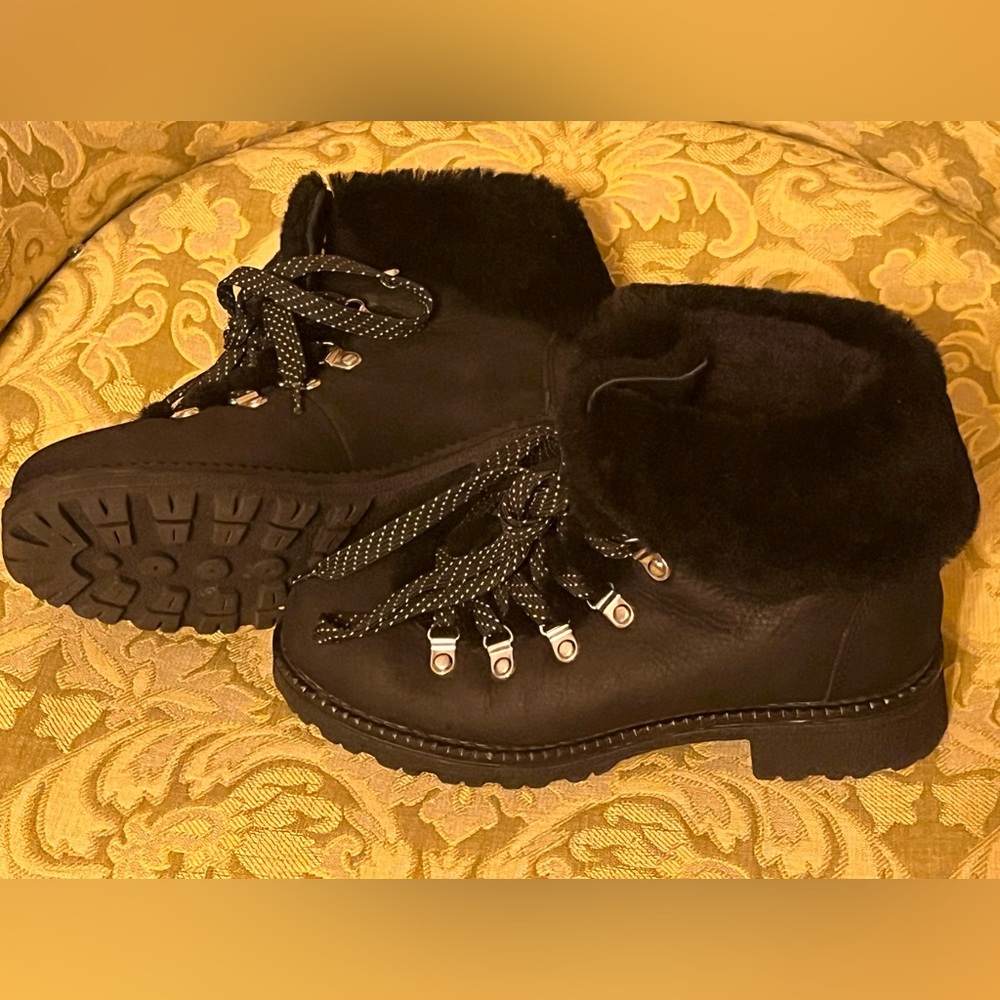 J. Crew Black Lace Up Boots